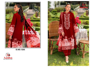 AASHA 1203 Cotton Embroidered Pakistani Suit - Amrah Wholesale