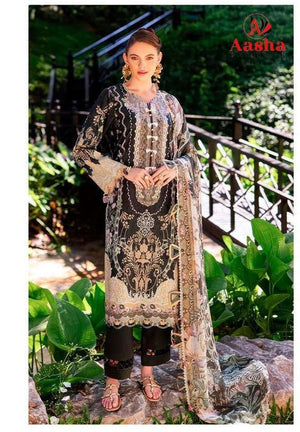 Aasha 1204 Cotton Printed Embroidered Pakistani Suit - Amrah Wholesale