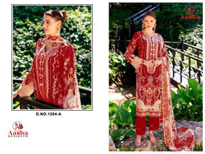 Aasha 1204 Cotton Printed Embroidered Pakistani Suit - Amrah Wholesale