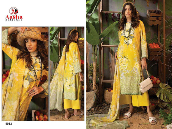 AASHA DESIGNER 1013 Cotton Pakistani Suit Wholesale Surat India