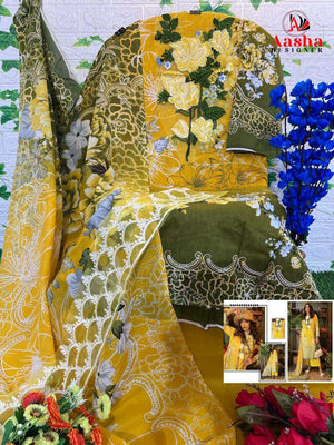 AASHA DESIGNER 1013 Cotton Pakistani Suit Wholesale Surat India