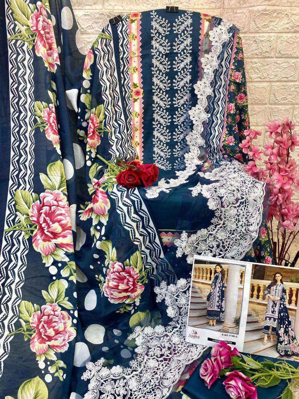 Aasha Designer 1126 Cotton Printed Pakistani Suit Wholesale
