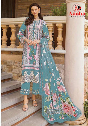 Aasha Designer 1126 Cotton Printed Pakistani Suit Wholesale