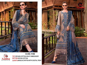 Aasha Designer 1195 To 1200 Pakistani Suit Wholesale Catalogue - Amrah Wholesale