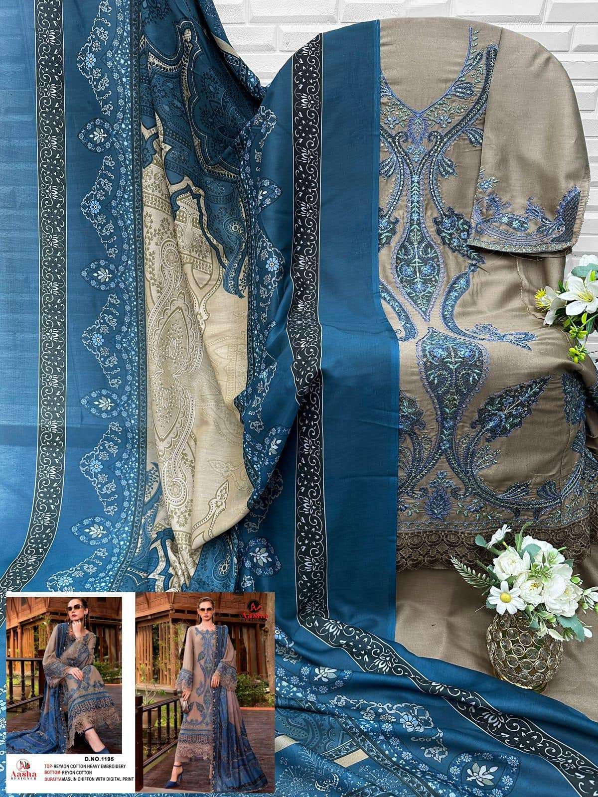 Aasha Designer 1195 To 1200 Pakistani Suit Wholesale Catalogue - Amrah Wholesale