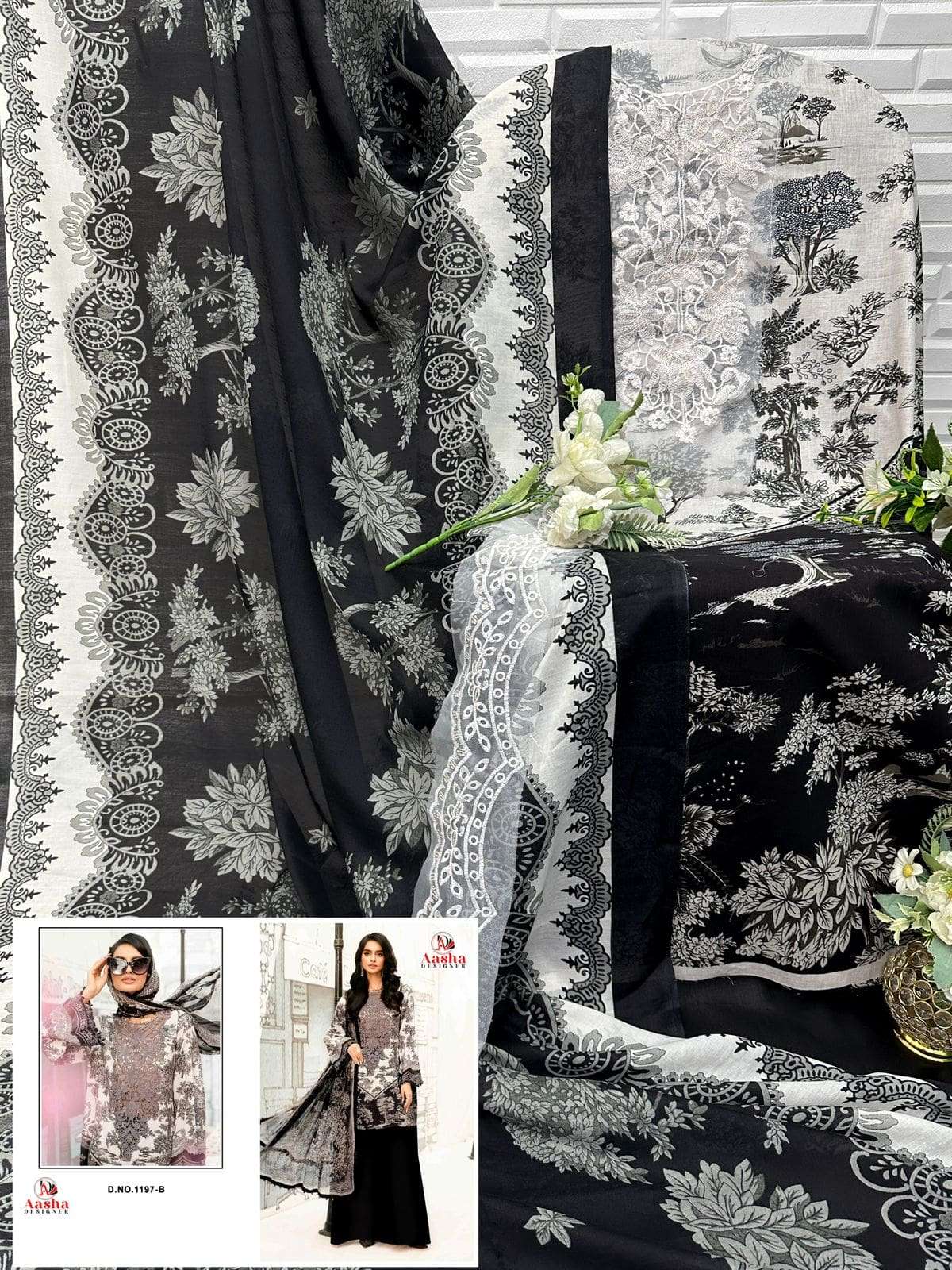 Aasha Designer 1197 Cotton Printed Dress Material - Amrah Wholesale
