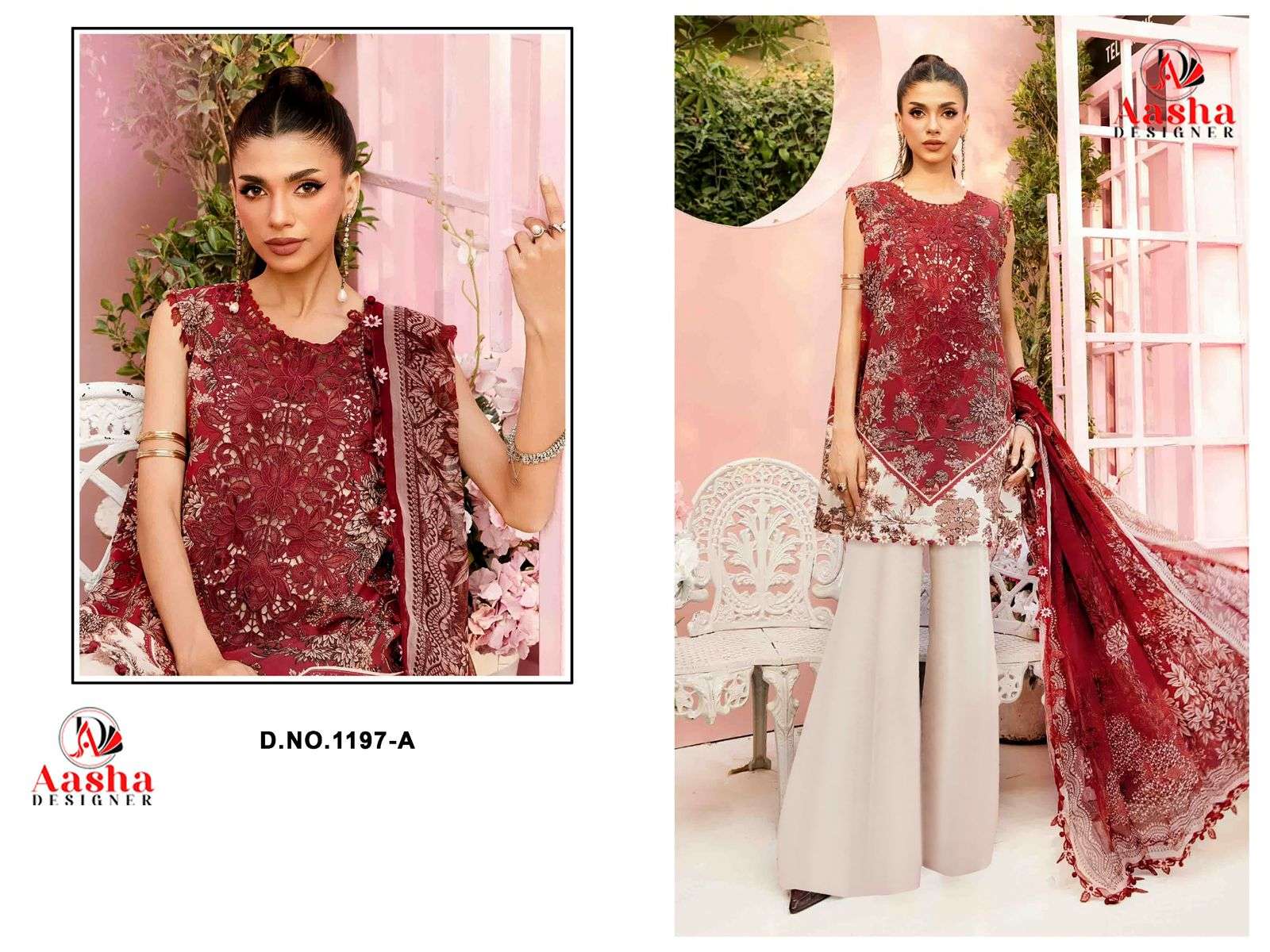 Aasha Designer 1197 Cotton Printed Dress Material - Amrah Wholesale