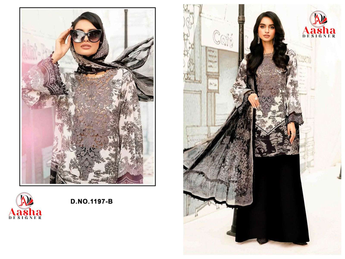Aasha Designer 1197 Cotton Printed Dress Material - Amrah Wholesale