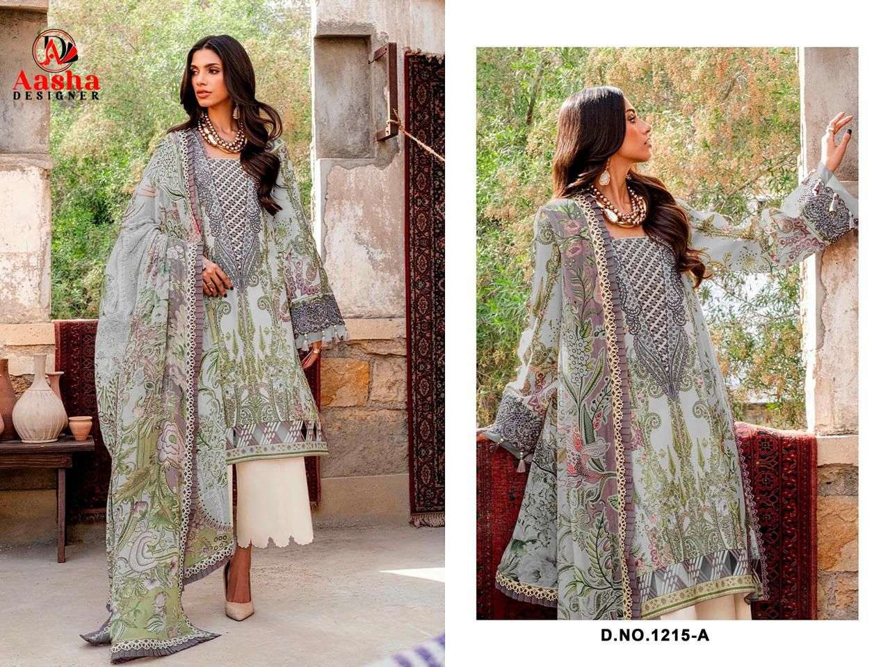 AASHA DESIGNER 1215 Premium Cotton Pakistani Dresses