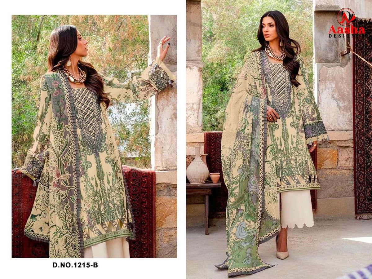 AASHA DESIGNER 1215 Premium Cotton Pakistani Dresses