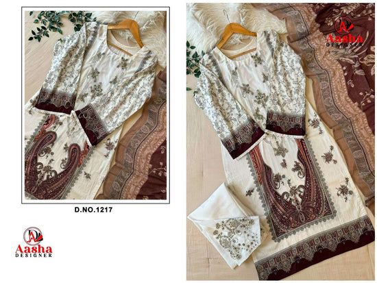 Aasha Designer 1217 Cotton Pakistani Suit - Amrah Wholesale