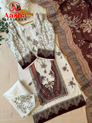 Aasha Designer 1217 Cotton Pakistani Suit