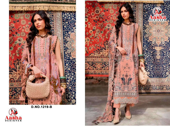 Aasha Designer 1219 Cotton Pakistani Suit - Amrah Wholesale
