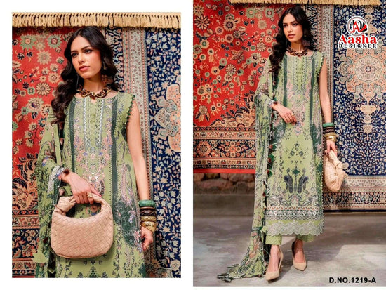 Aasha Designer 1219 Cotton Pakistani Suit - Amrah Wholesale