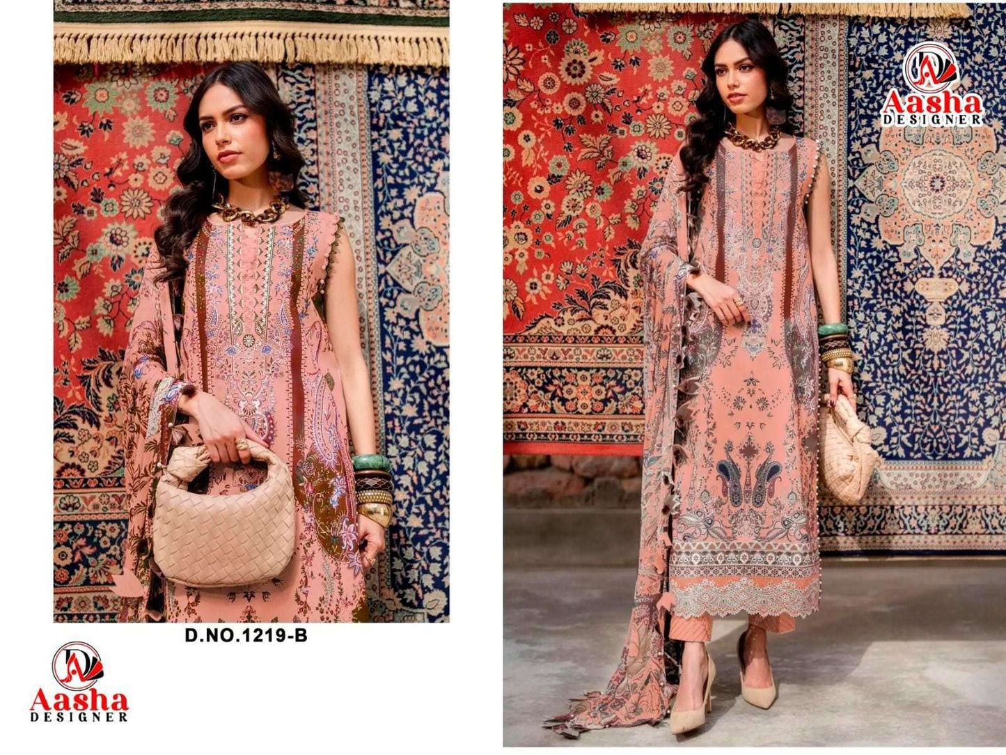 Aasha Designer 1219 Cotton Pakistani Suit