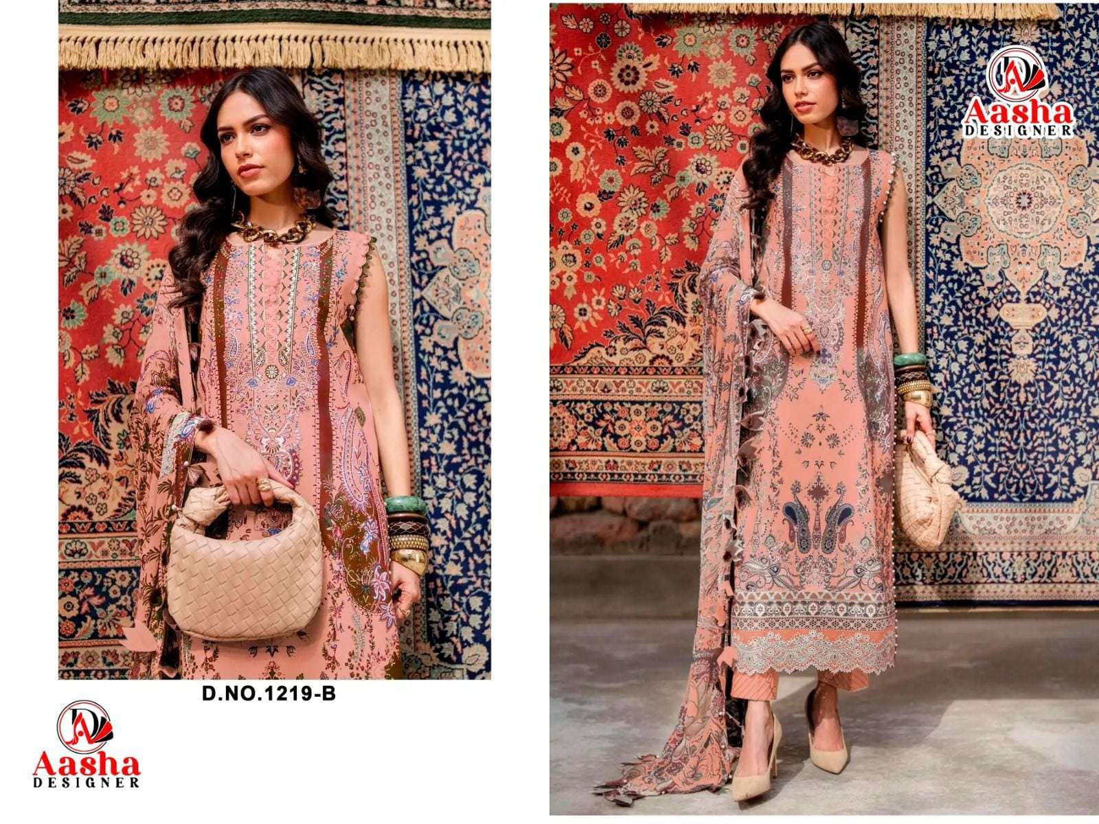 Aasha Designer 1219 Cotton Pakistani Suit