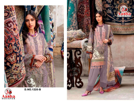 AASHA DESIGNER 1220 Cotton Printed Pakistani Suit - Amrah Wholesale