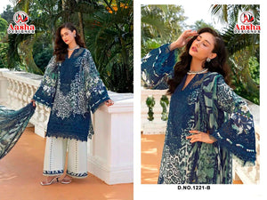 AASHA Designer 1221 Cotton Pakistani Suit