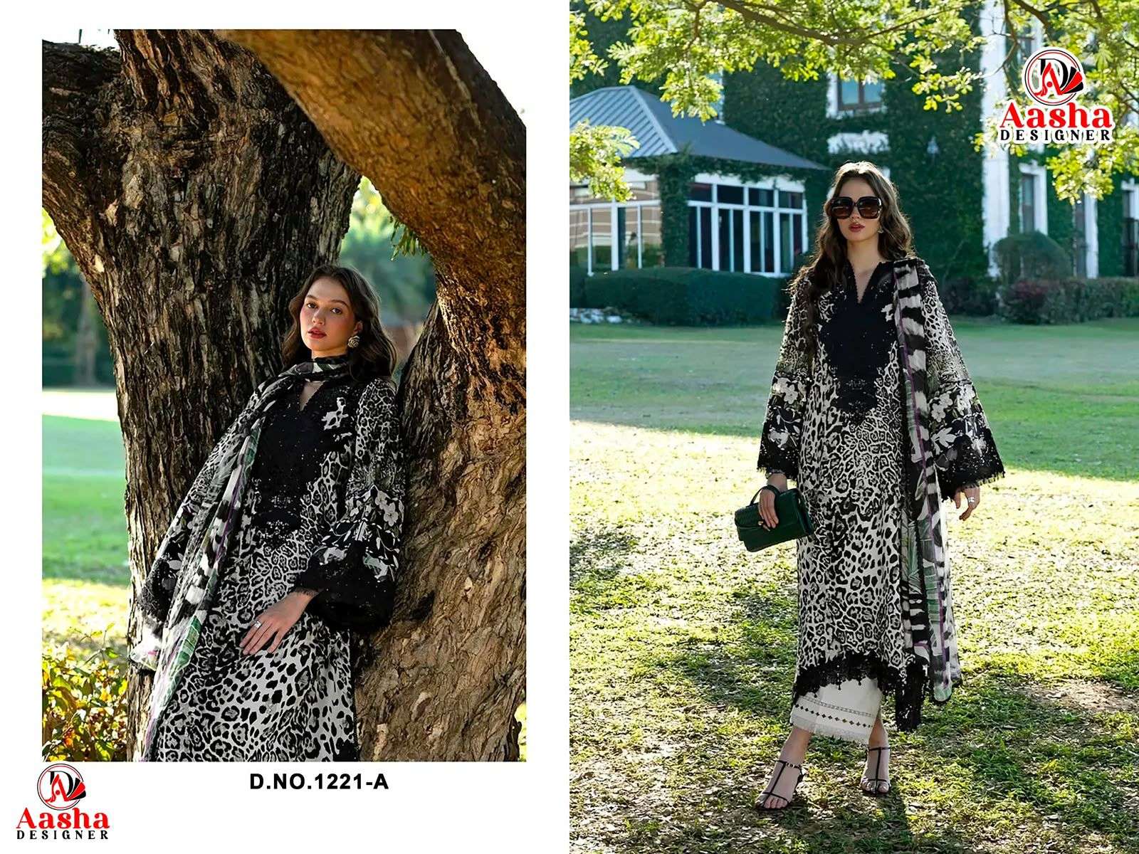 AASHA Designer 1221 Cotton Pakistani Suit