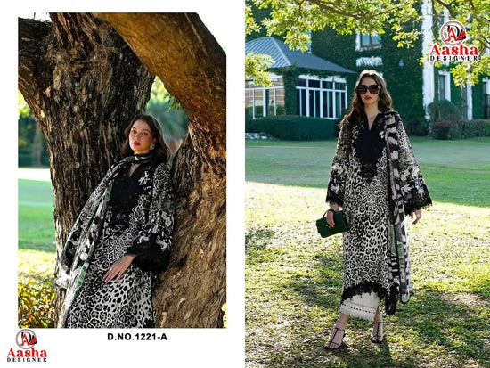 AASHA Designer 1221 Cotton Pakistani Suit