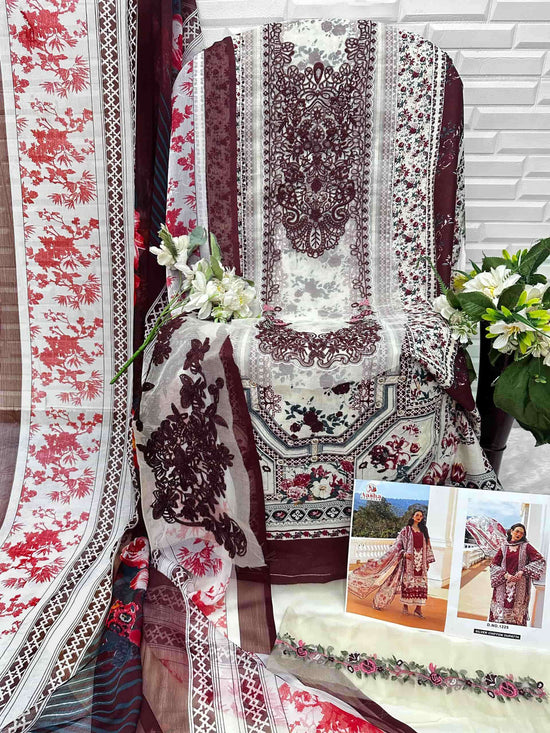 Aasha Designer 1224–1225 Premium Cotton Semi Stitched Pakistani Suit Wholesale