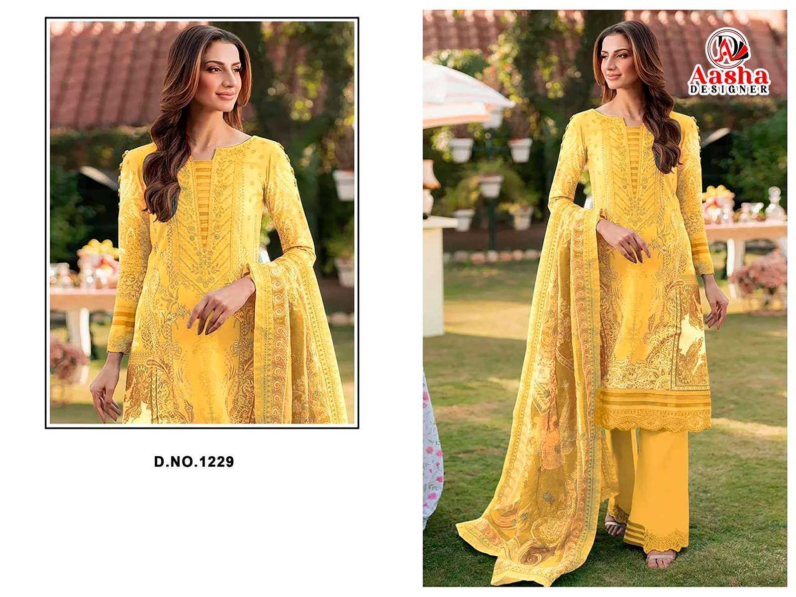 Aasha Designer 1229 Cotton Printed Pakistani Suit