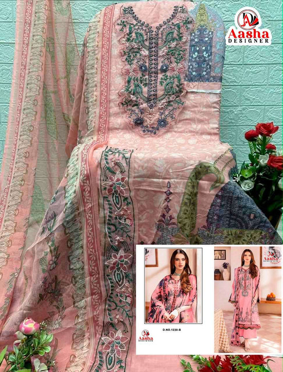 Aasha Designer 1230 Cotton Printed Pakistani Salwar Suit