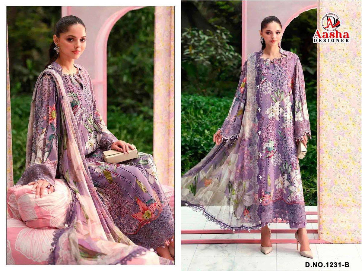 AASHA DESIGNER 1231 Cotton Printed Pakistani Salwar Suit