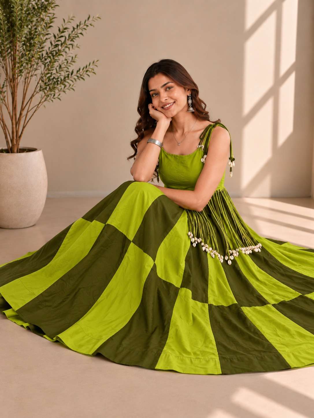 AAWIYA 7078 COLOUR Pure Cotton Kodi Work Lehenga