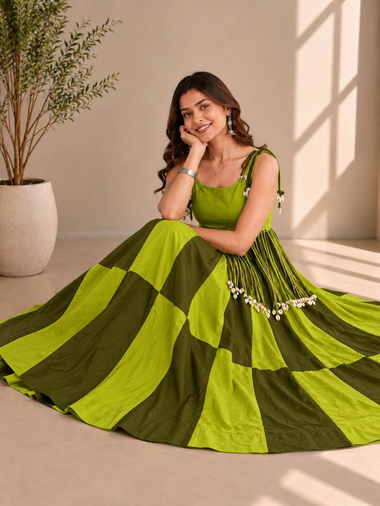 AAWIYA 7078 COLOUR Pure Cotton Kodi Work Lehenga