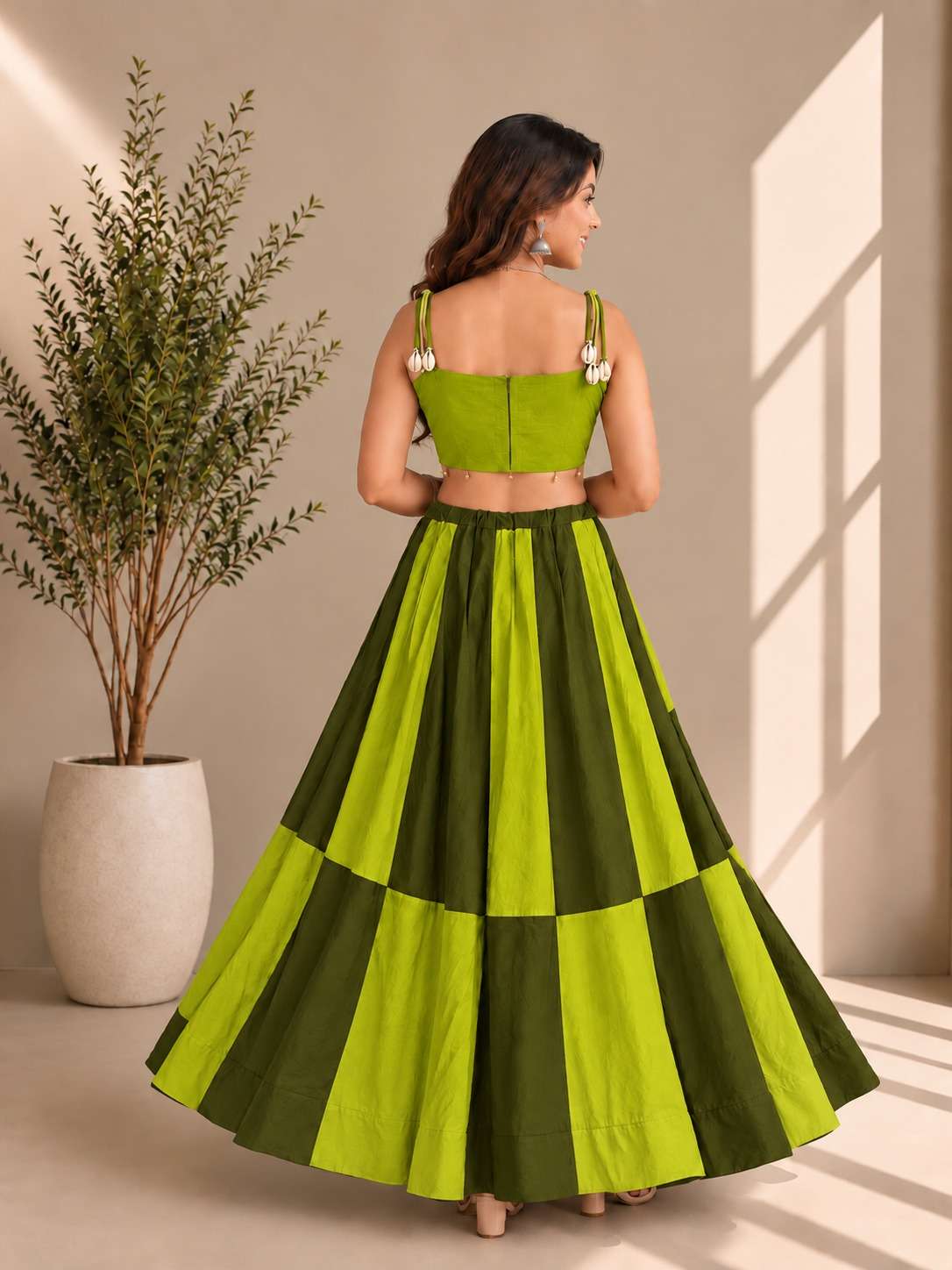 AAWIYA 7078 COLOUR Pure Cotton Kodi Work Lehenga