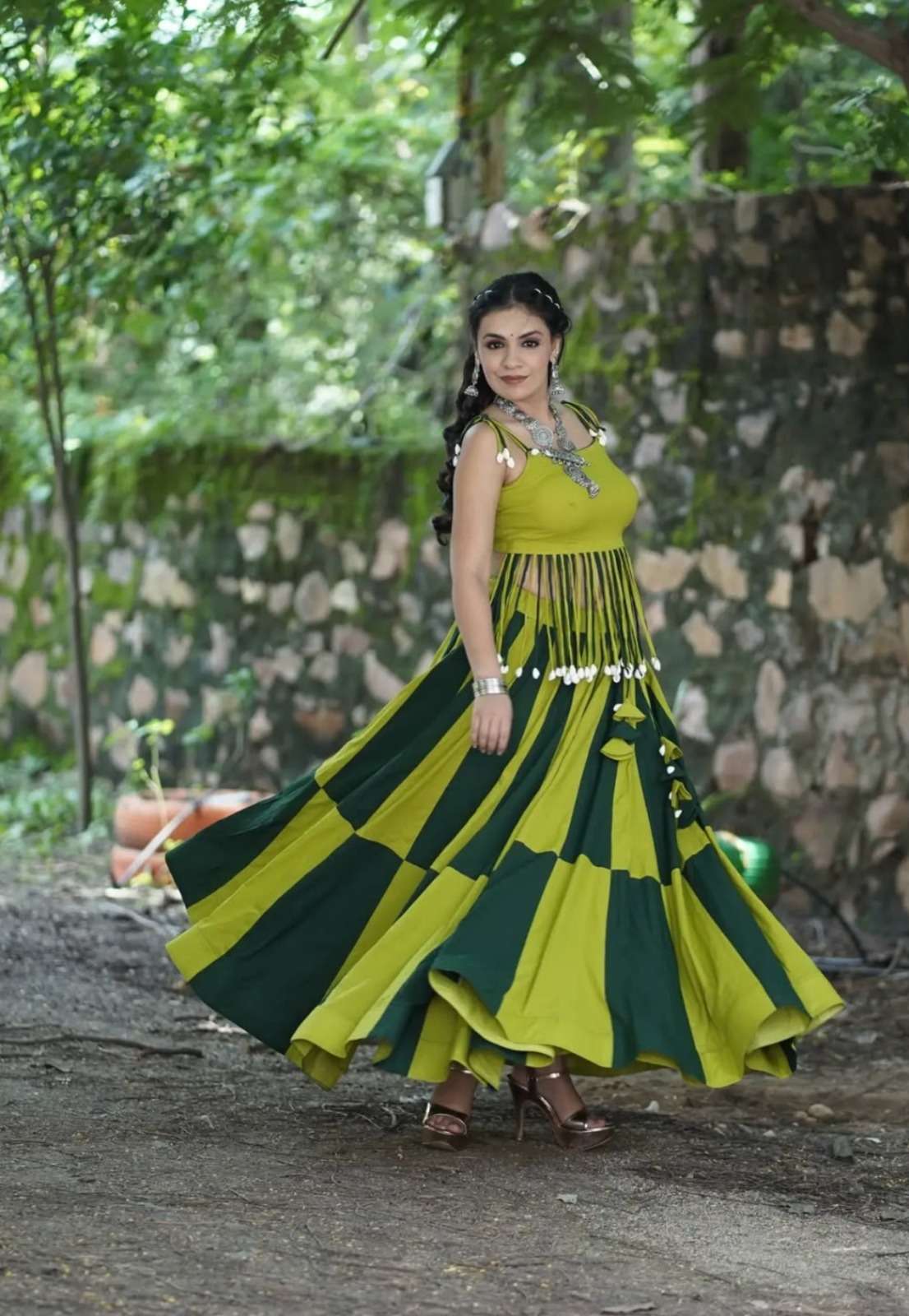 AAWIYA 7078 COLOUR Pure Cotton Kodi Work Lehenga