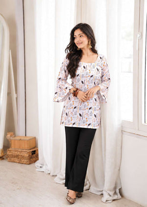 AAWIYA RJ-156 Rayon Printed Short Kurti