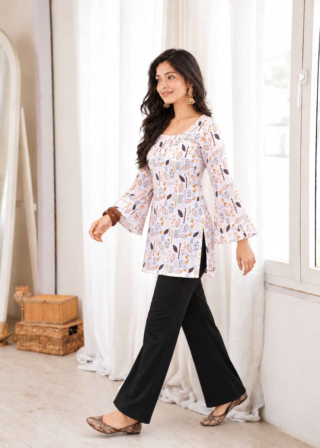 AAWIYA RJ-156 Rayon Printed Short Kurti