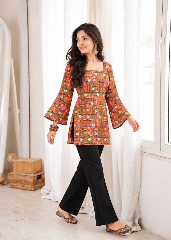 AAWIYA RJ-157 Rayon Printed Short Kurti