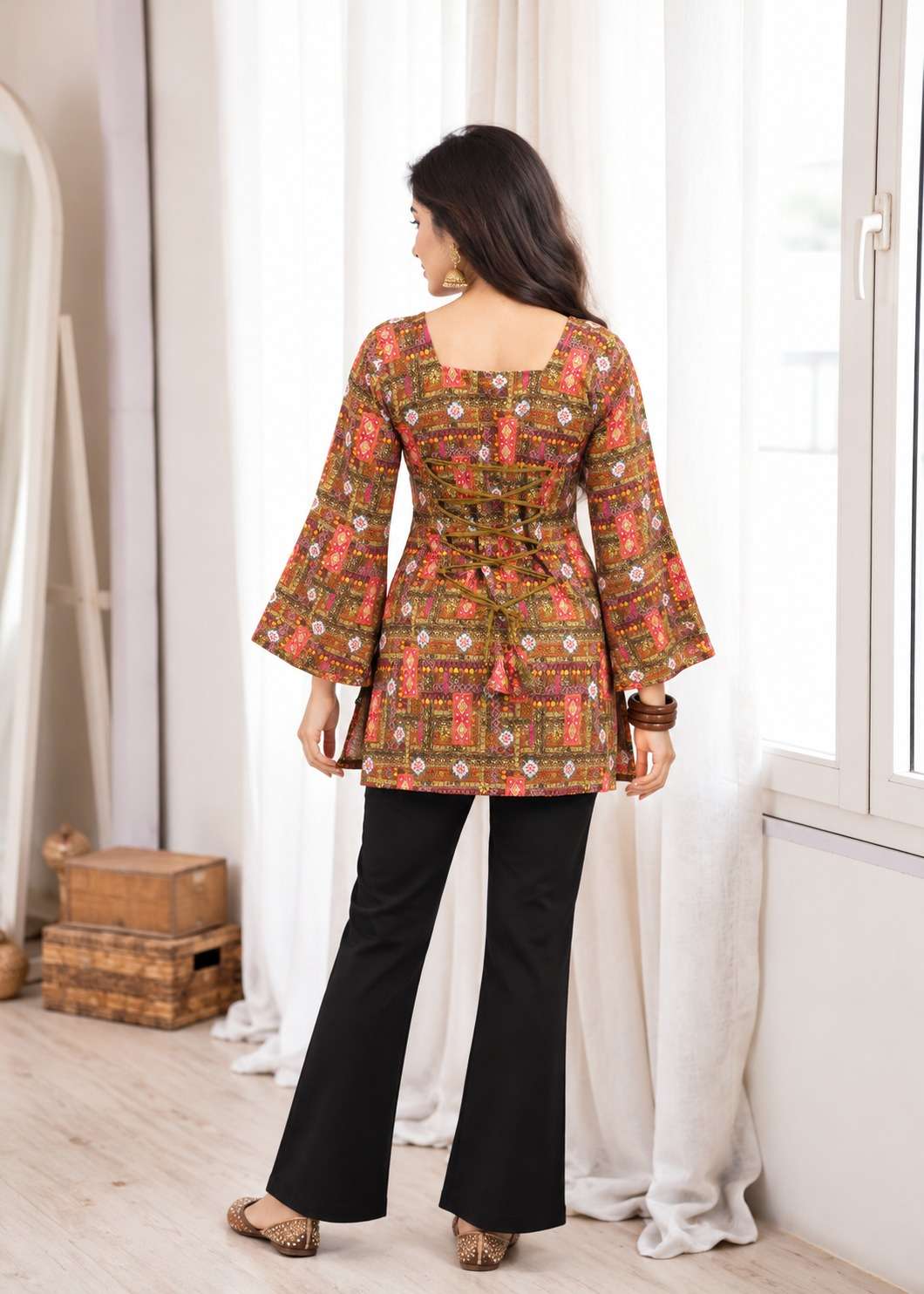 AAWIYA RJ-157 Rayon Printed Short Kurti