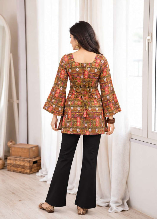 AAWIYA RJ-157 Rayon Printed Short Kurti