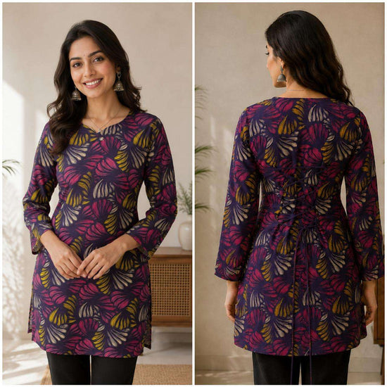 Aawiya RJ-47 Rayon with Digital Prints Work Kurti