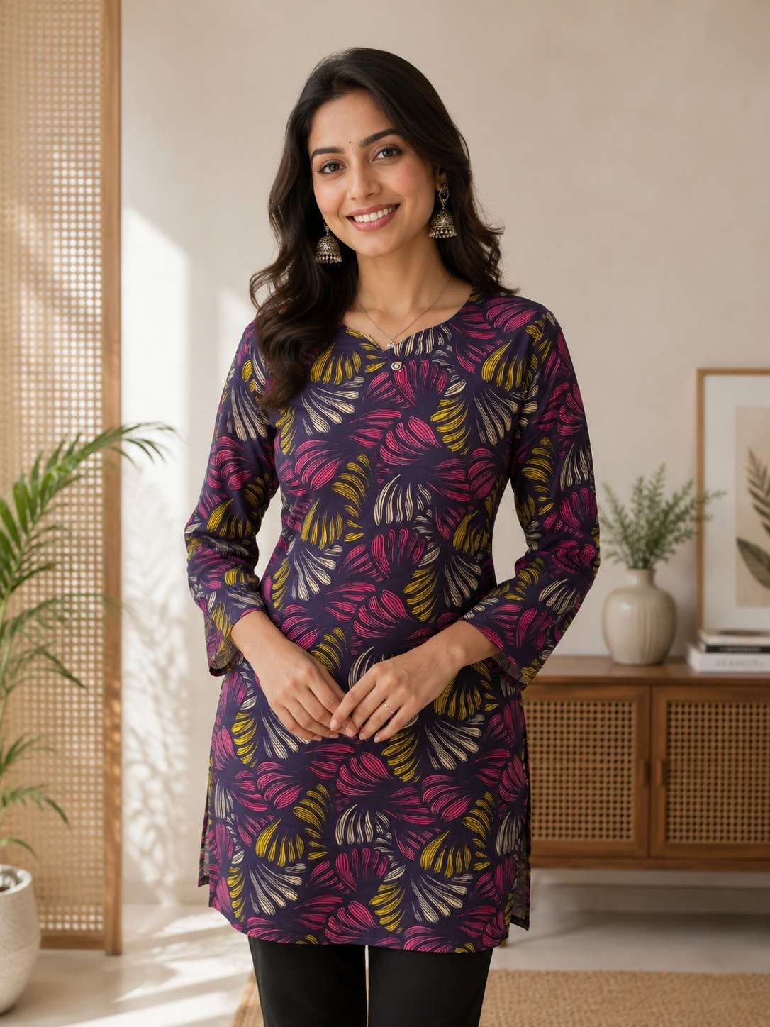 Aawiya RJ-47 Rayon with Digital Prints Work Kurti