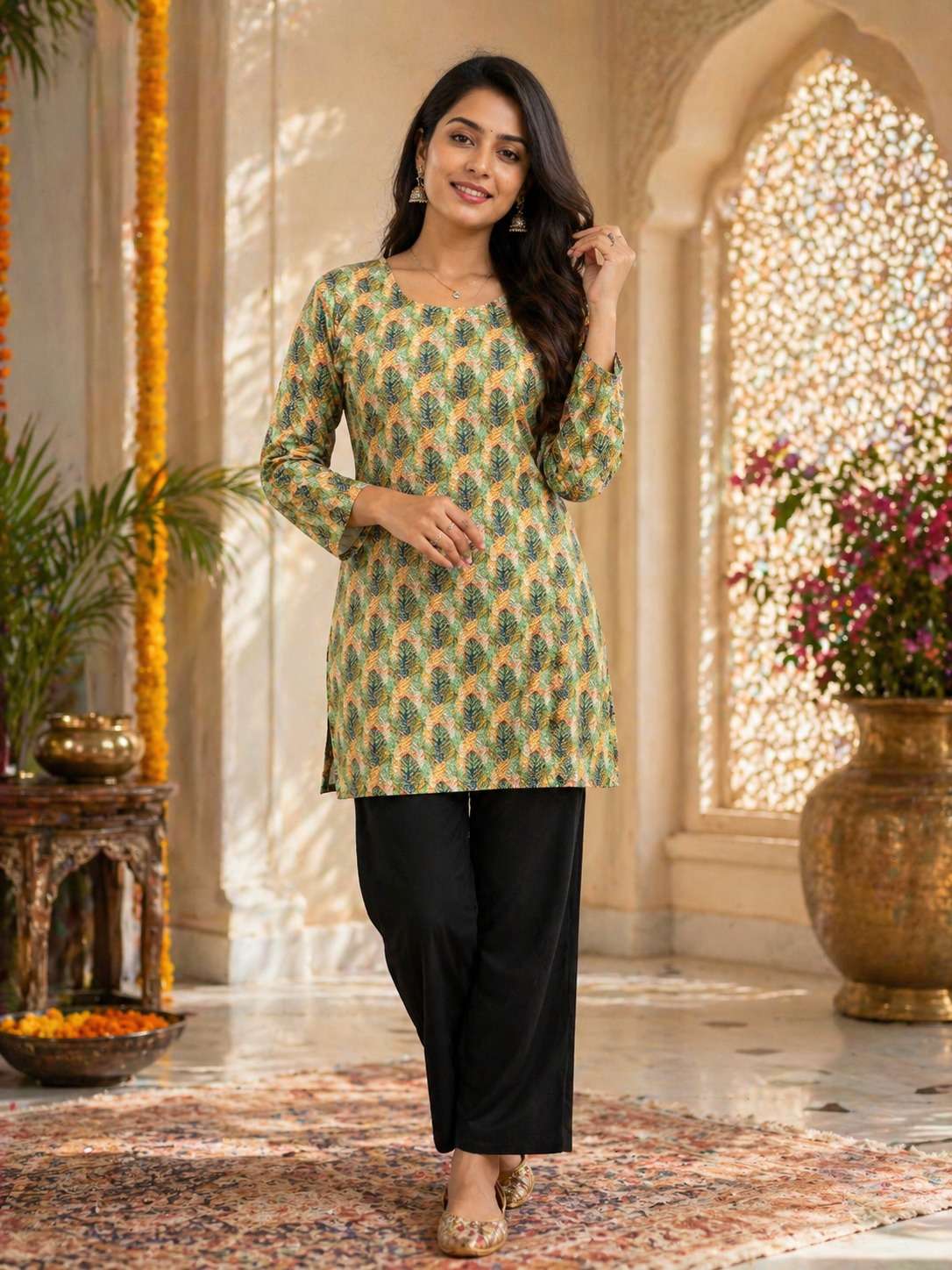AAWIYA RJ-48 Rayon Digital Printed Stitched Kurti