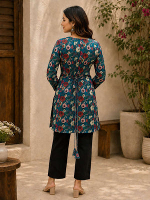 Aawiya RJ-49 Rayon Digital Printed Stitched Kurti - Amrah Wholesale