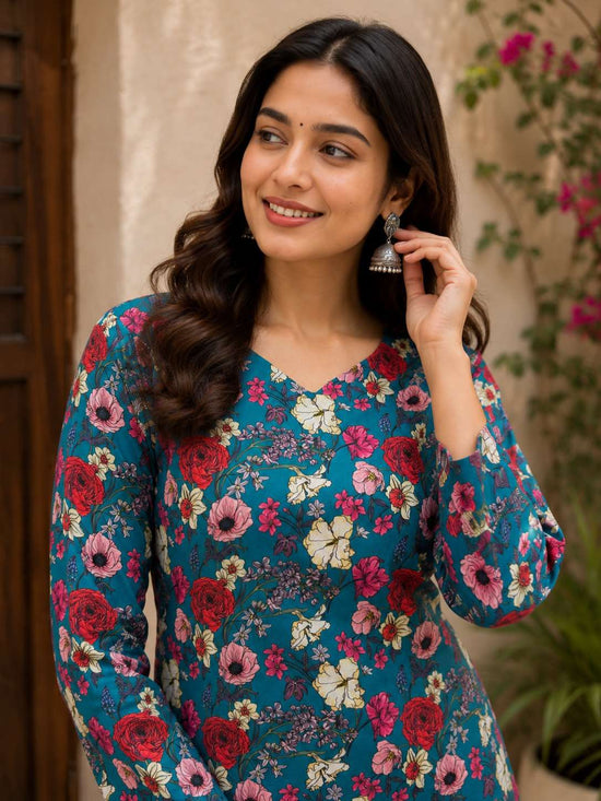 Aawiya RJ-49 Rayon Digital Printed Stitched Kurti - Amrah Wholesale
