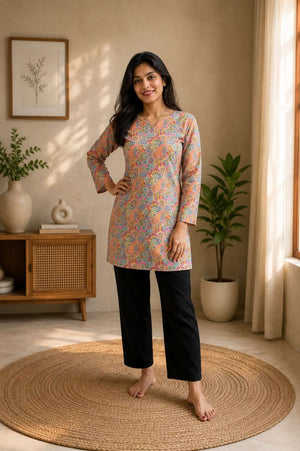 AAWIYA RJ-50 Rayon Digital Printed Kurti - Amrah Wholesale