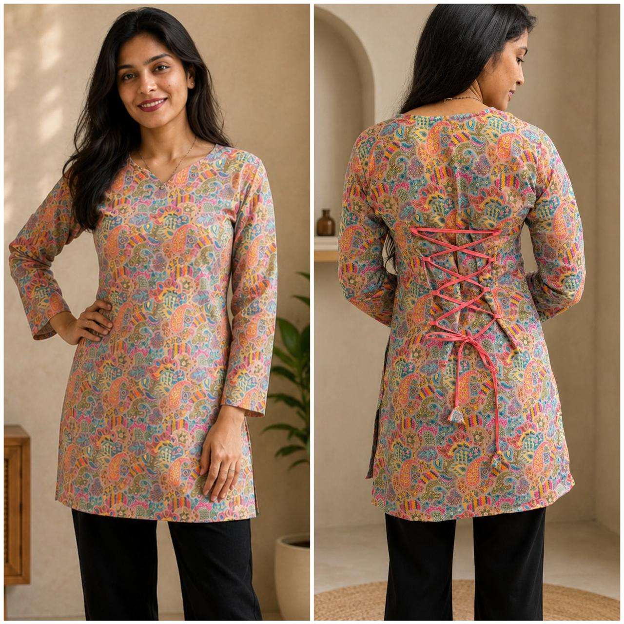 AAWIYA RJ-50 Rayon Digital Printed Kurti
