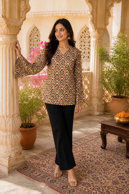 AAWIYA RJ-51 Rayon Digital Printed Stitched Kurti Wholesale