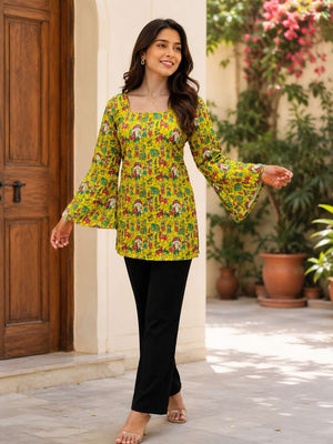 AAWIYA RJ-52 Rayon Digital Printed Kurti