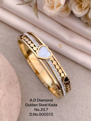 Ad Diamond Golden Steel Kada 1