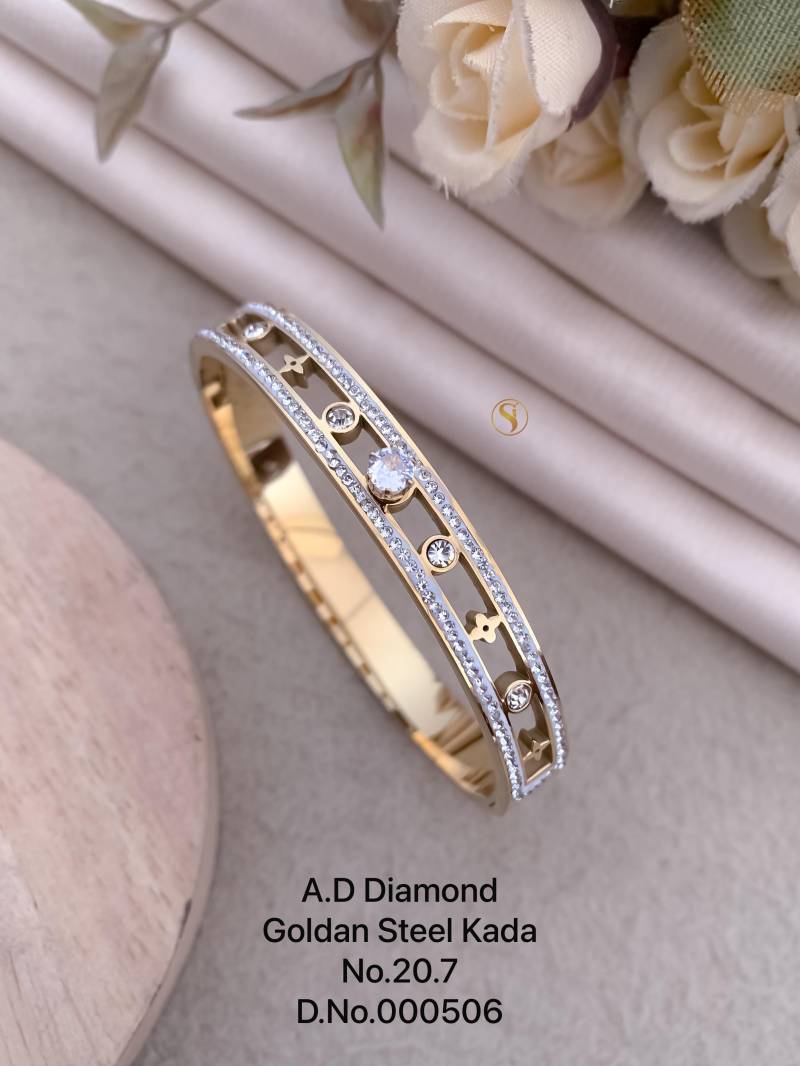 Ad Diamond Golden Steel Kada 1