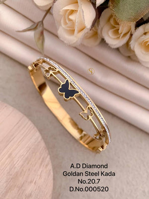 Ad Diamond Golden Steel Kada 1