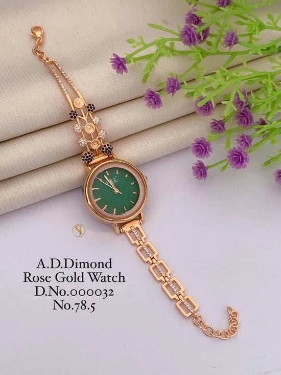 Ad Diamond Rose Gold Designer Watches 33 Ad Diamond Watch - Amrah Wholesale